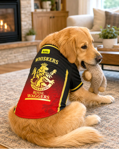 Royal Waggers Barkaluru – Customised IPL Cricket Dog Jersey | Personalised Pet Name
